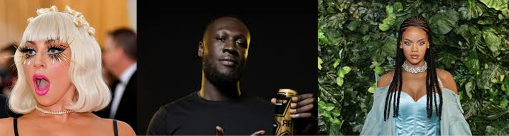 Lady Gaga Stormzy Rihanna